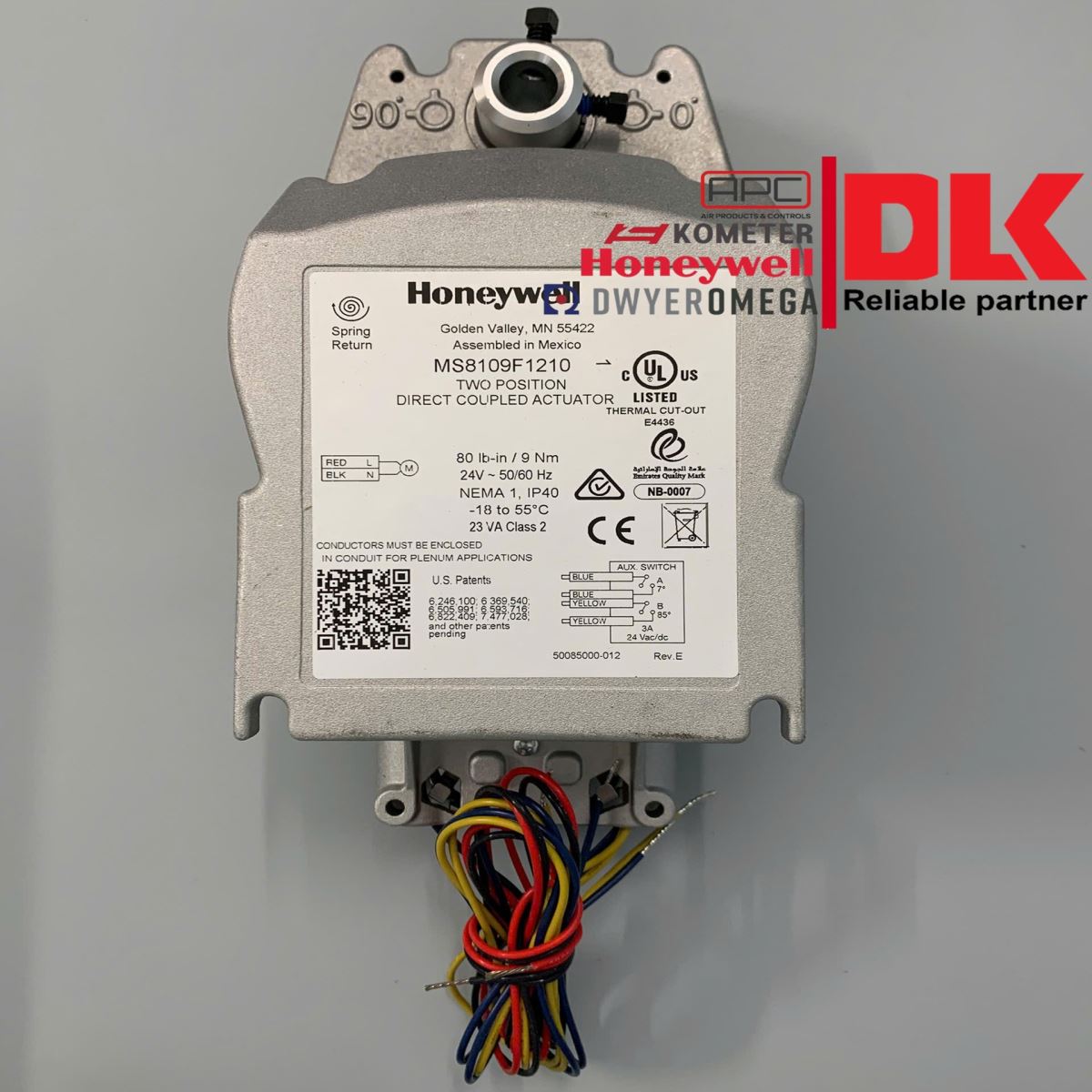 Động cơ điều khiển van gió Honeywell MS8109F1210/B
