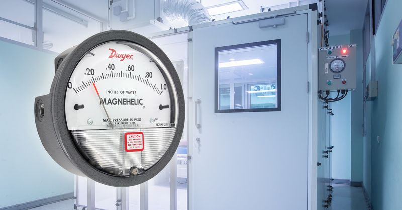 Đồng hồ đo Magnehelic® giám sát áp suất phòng cách ly