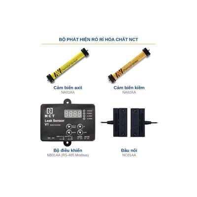 NA01AA, NA02AA NCT – Cảm biến rò rỉ hóa chất axit, kiềm dạng dây trọn bộ